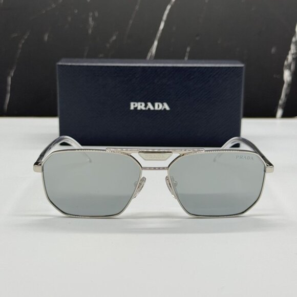 NEW PRADA PR58YS POLARIZED 1BC02R MEN SUNGLASSES PRS 58Y 1BC02R PR 58YS 1BC02R - Picture 1 of 10